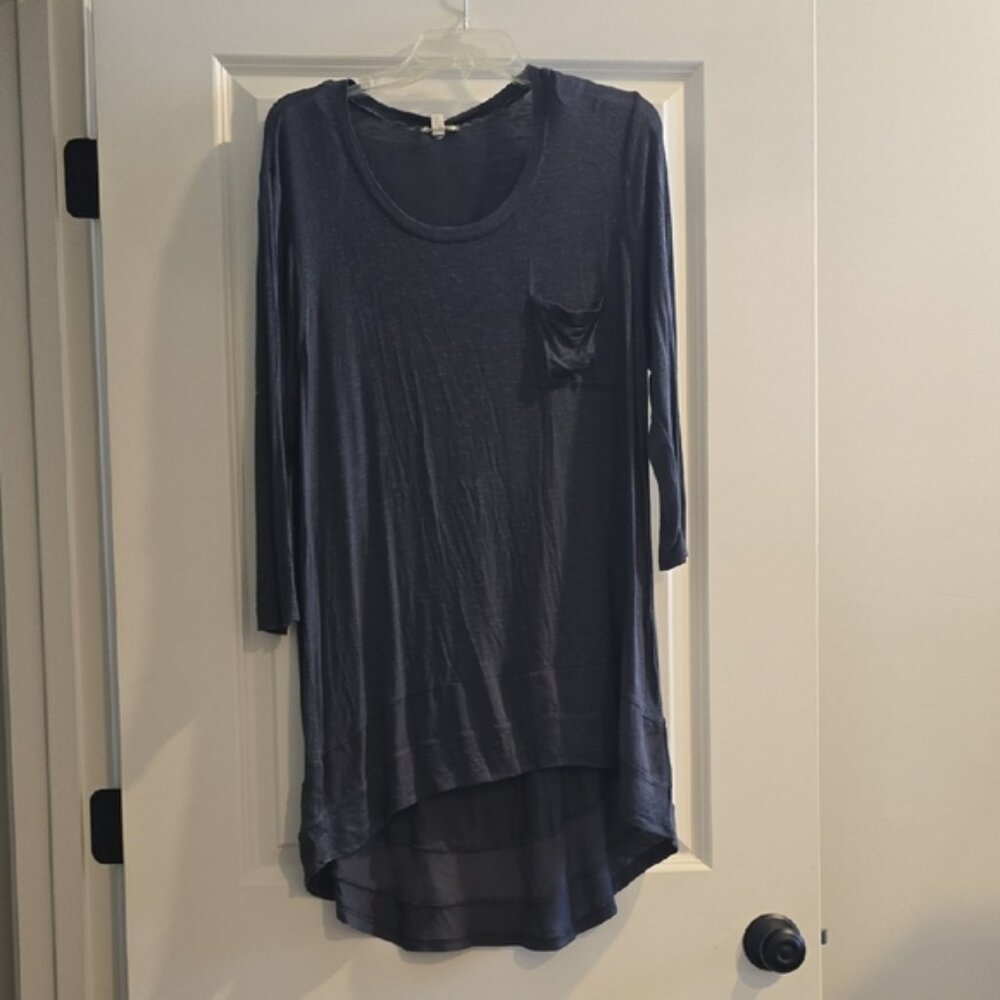 Eyeshadow Dark Blue Long Sleeve Tunic